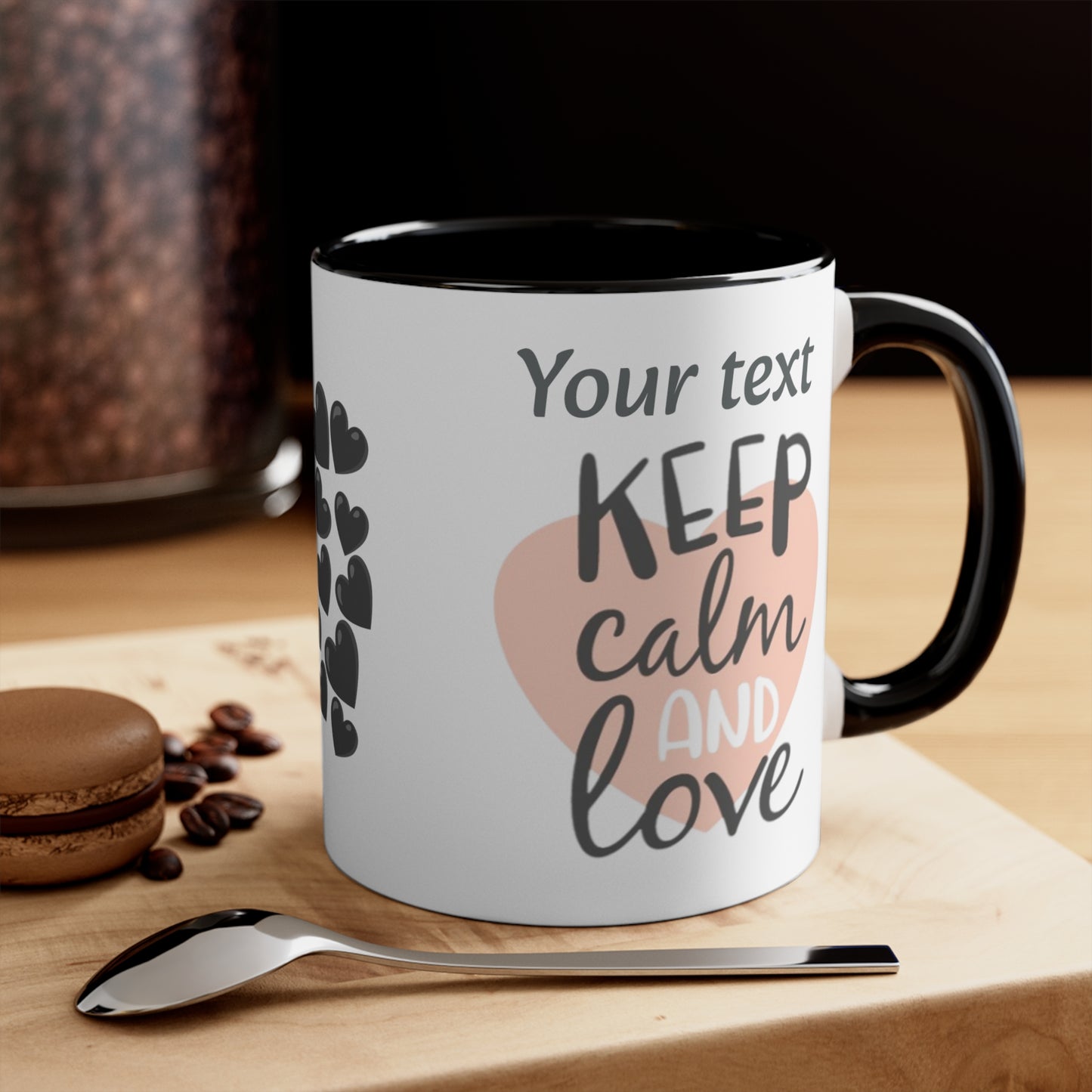 Keep Calm And Love (personalized), 11oz Mug