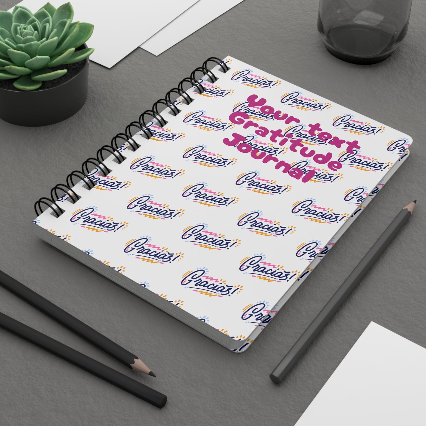 Gratitude 2 (personalized) Spiral Bound Journal