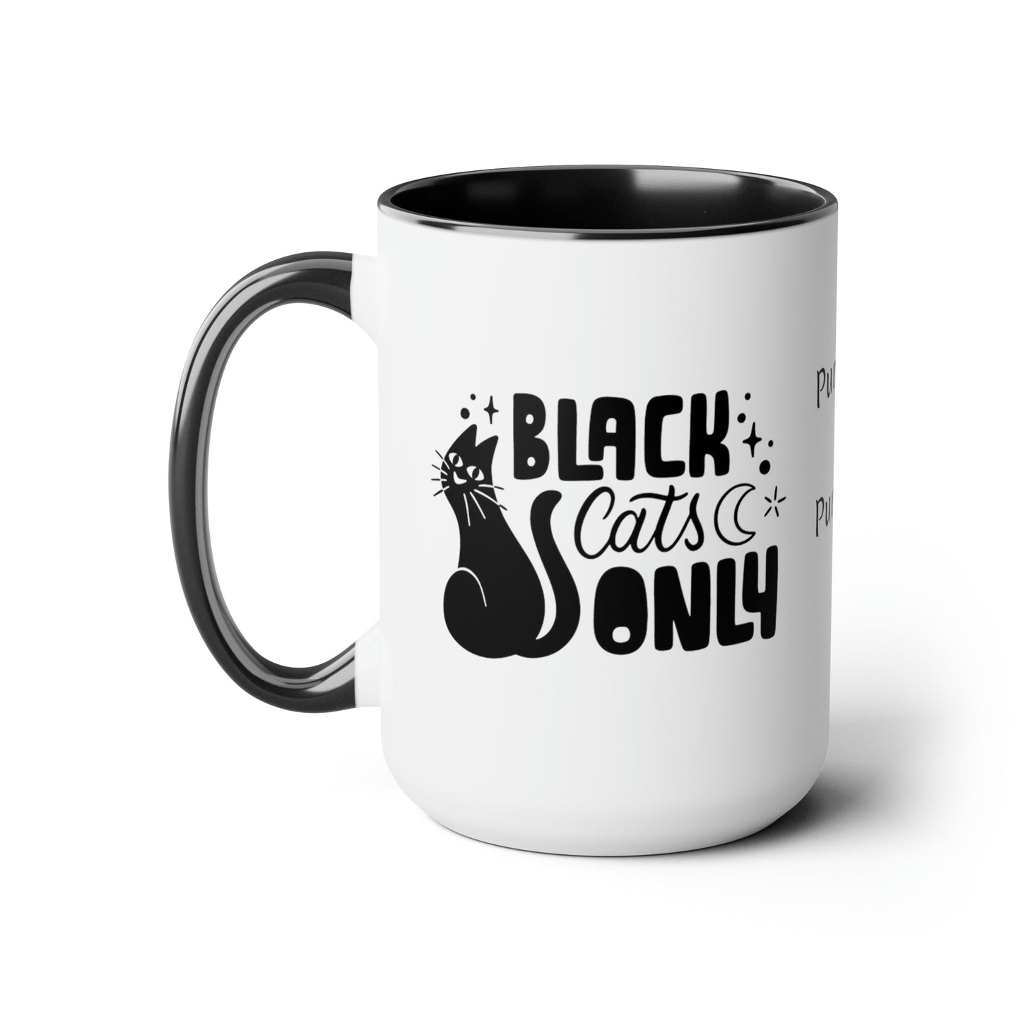 Black Cats Only Mug, 15oz