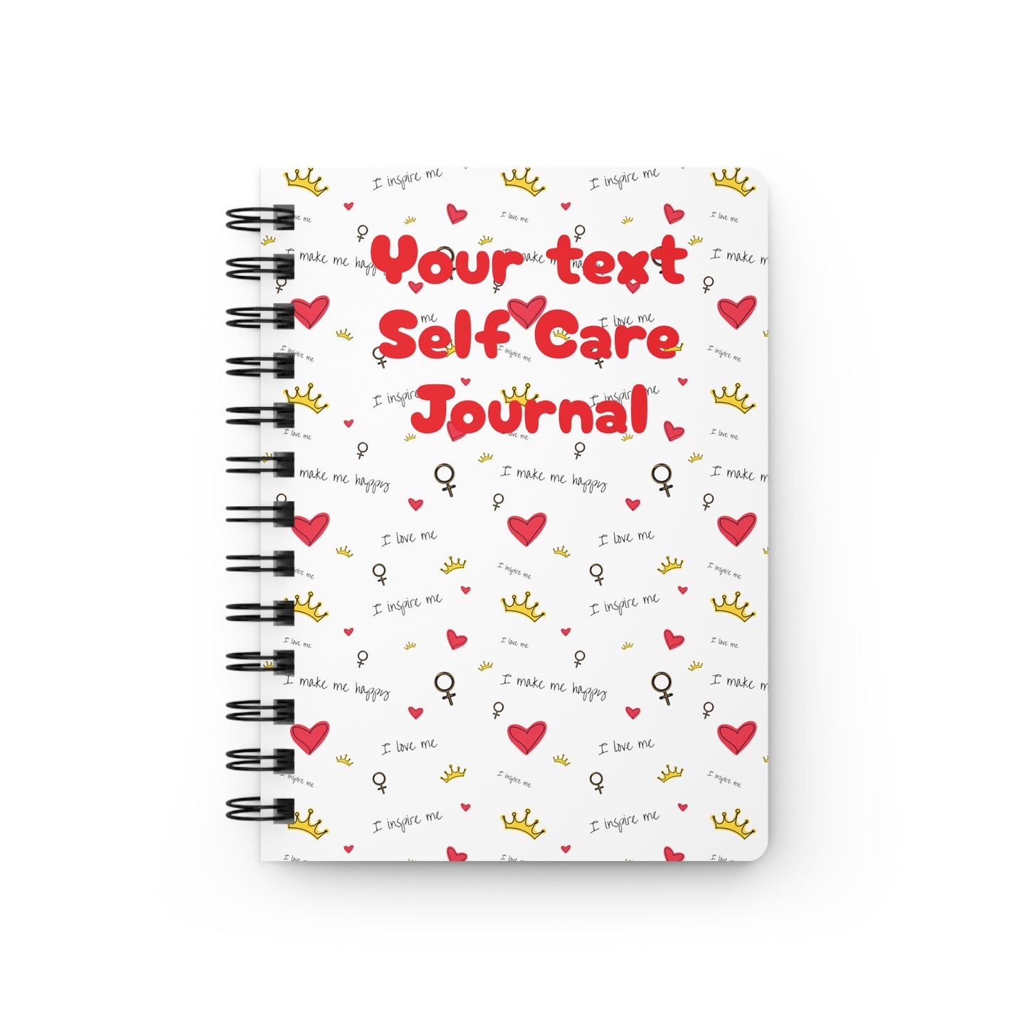 Self Care (personalized) Spiral Bound Journal