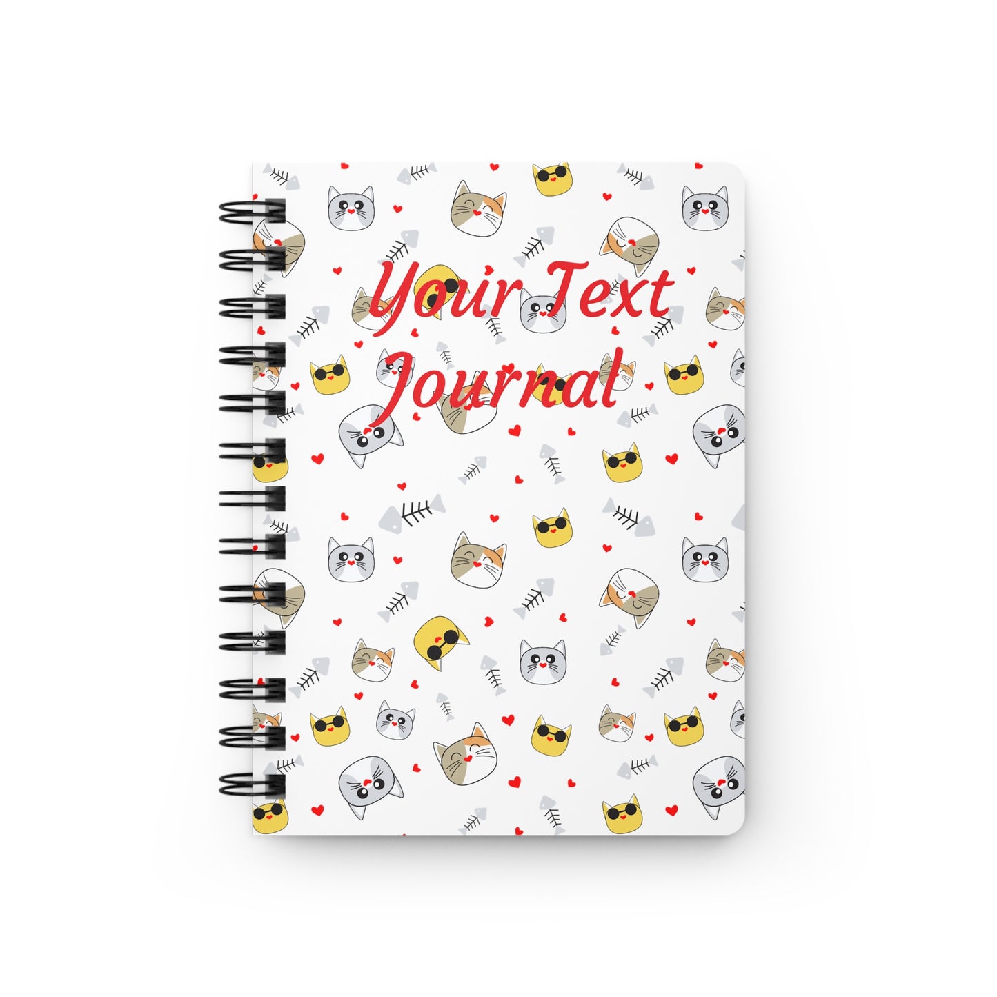 Catitude (personalized) Spiral Bound Journal