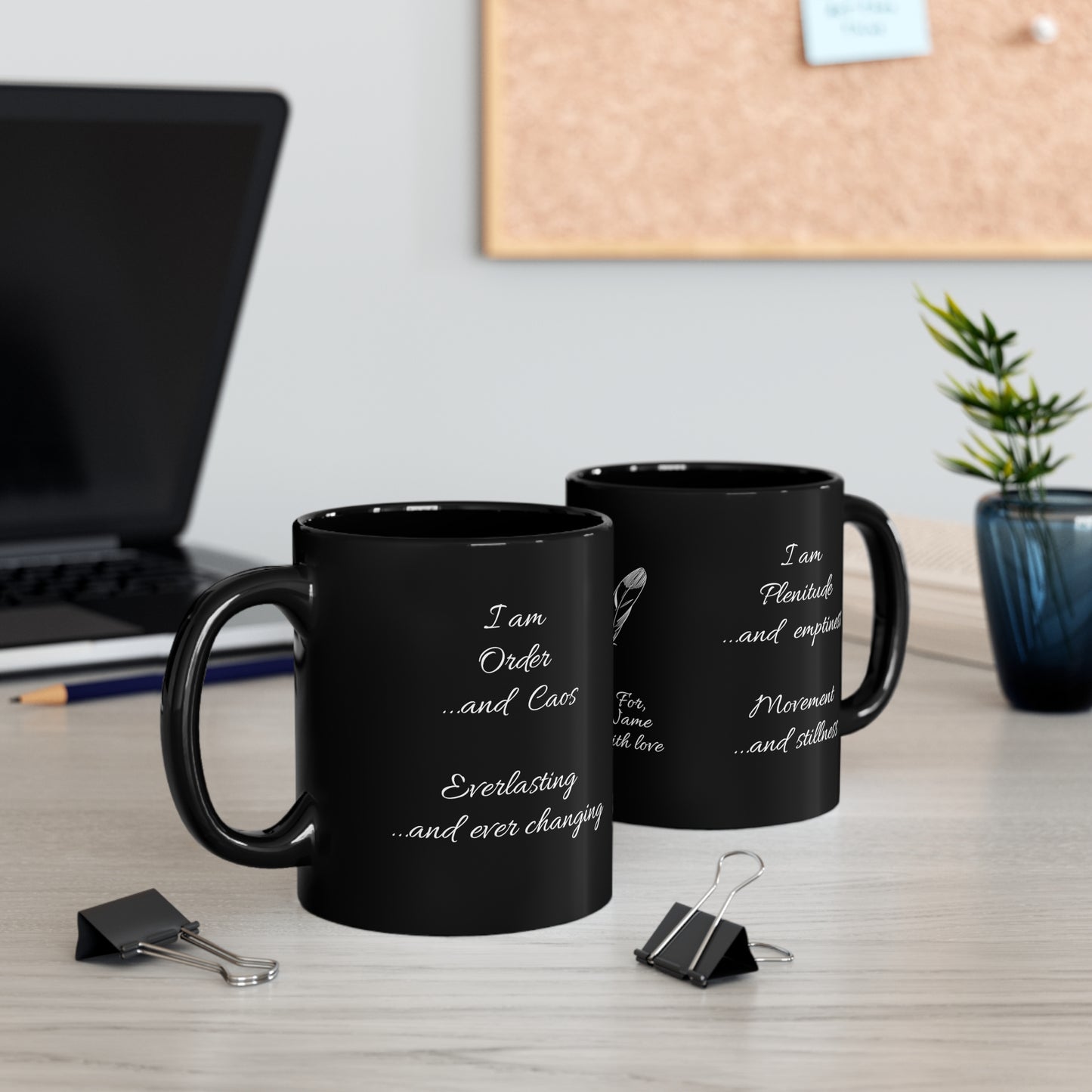 Plenitude And Emptiness (personalized) 11oz Black Mug