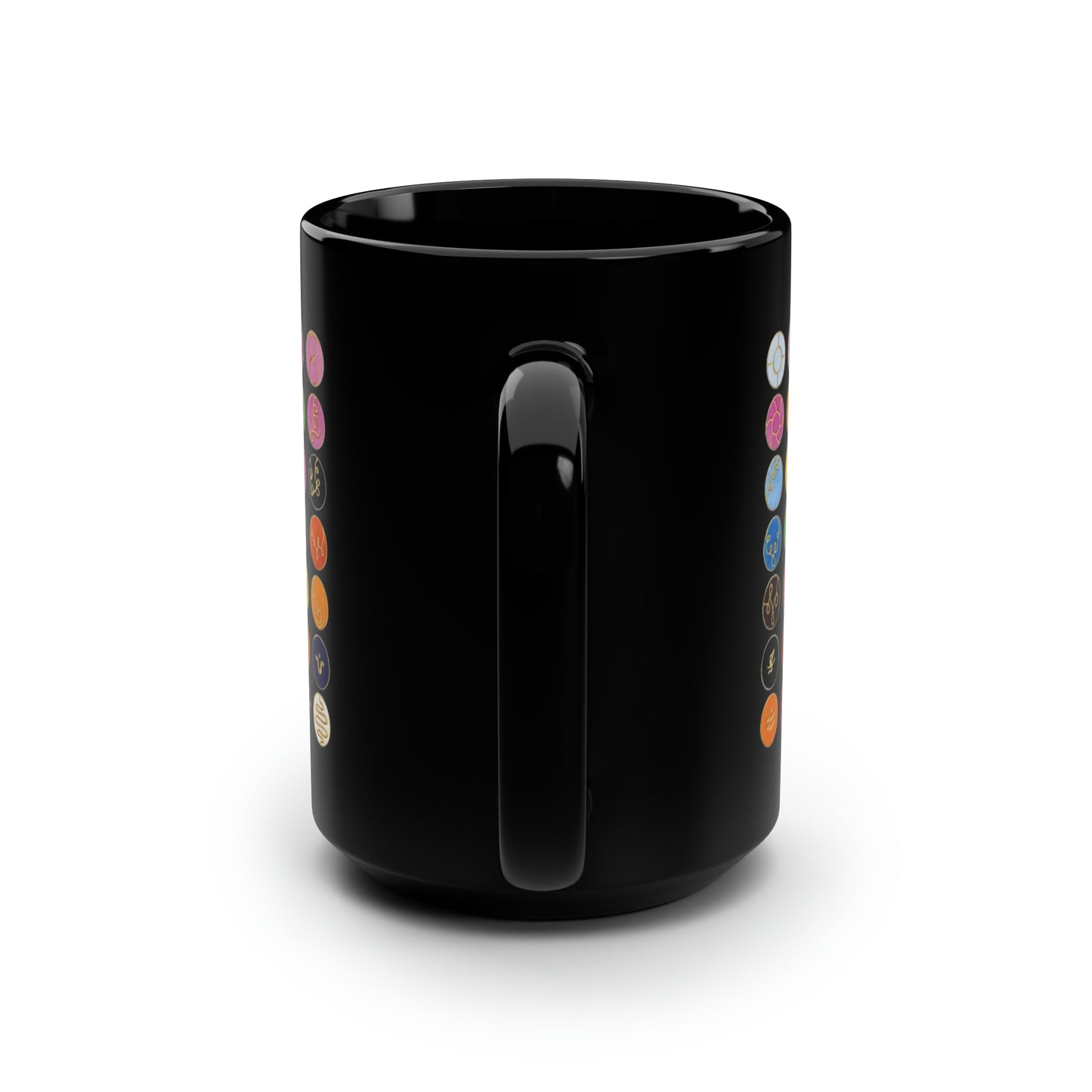 49 Angels Black Mug, 15oz