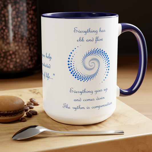 Archangel Michael Everything Has Ebb And Flow Two-Tone Coffee Mugs, 15oz