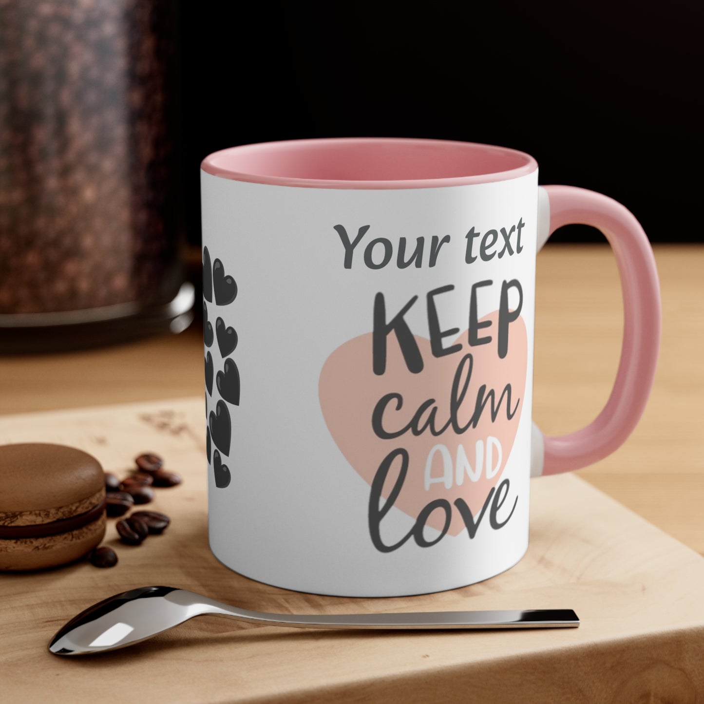 Keep Calm And Love (personalized), 11oz Mug