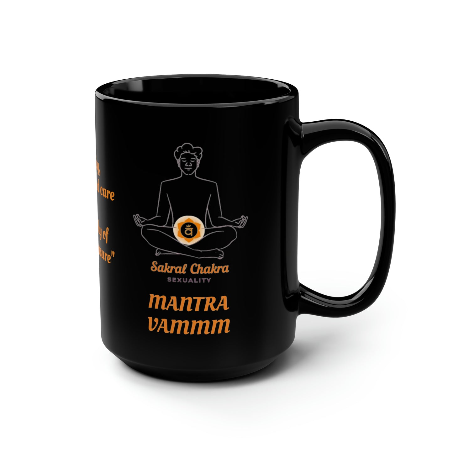 Sacral Chakra (personalized) Black Mug, 15oz