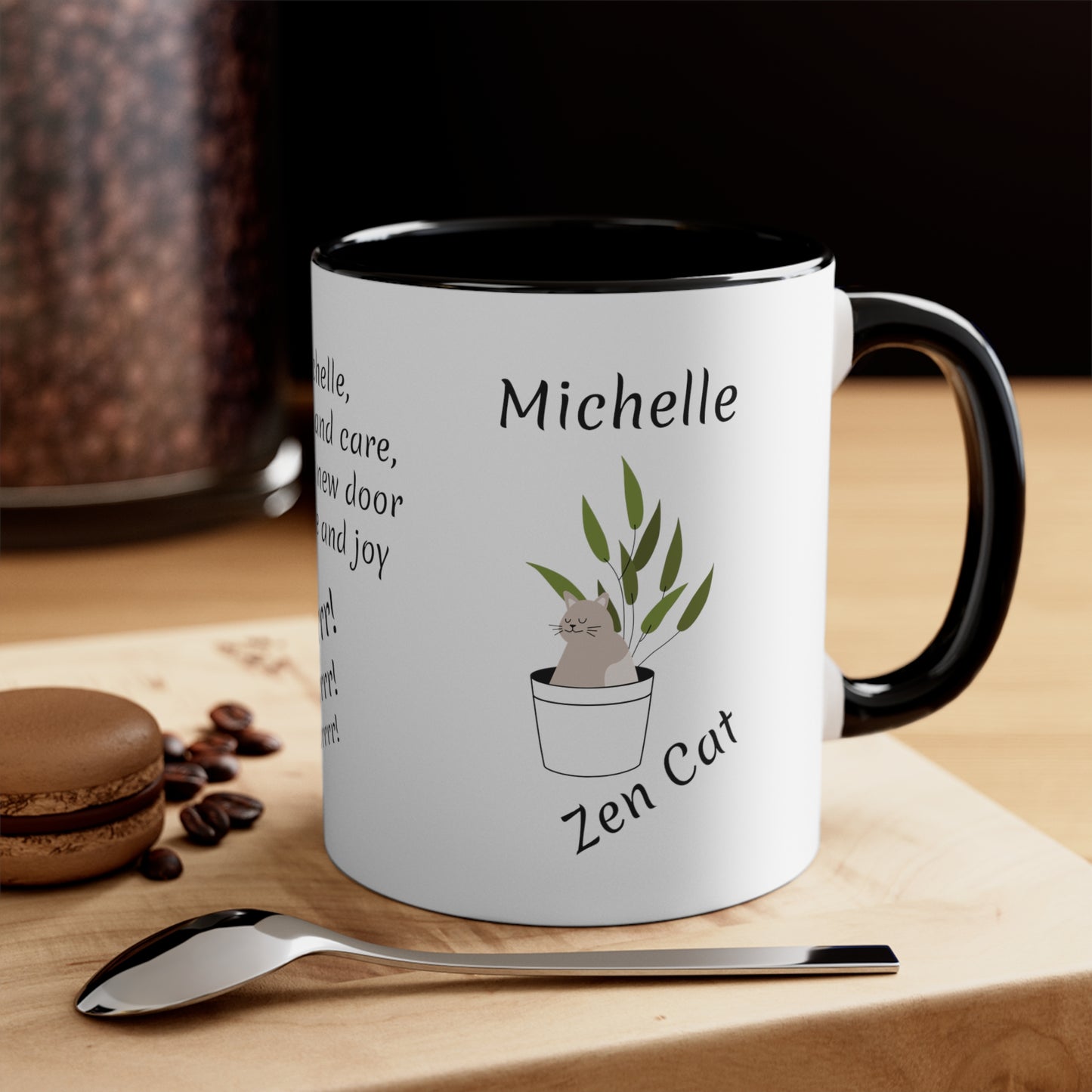 Zen Cat (personalized) Mug, 11oz