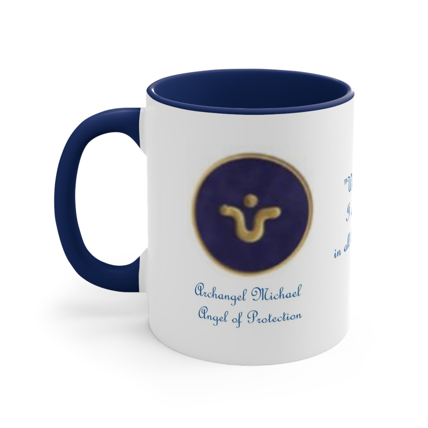 Archangel Michael As Above So Below Accent Coffee Mug, 11oz