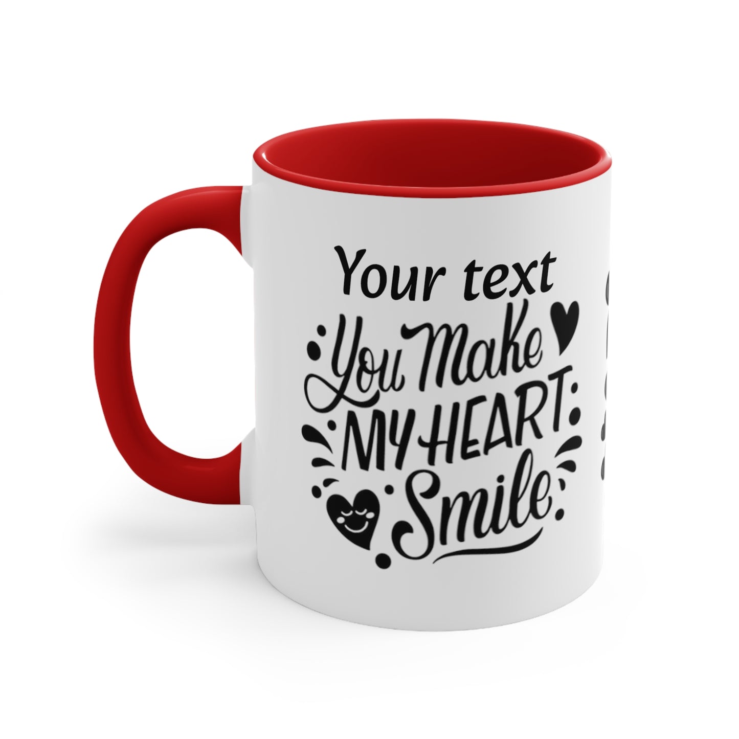 You Make My Heart Smile (personalized), 11oz Mug