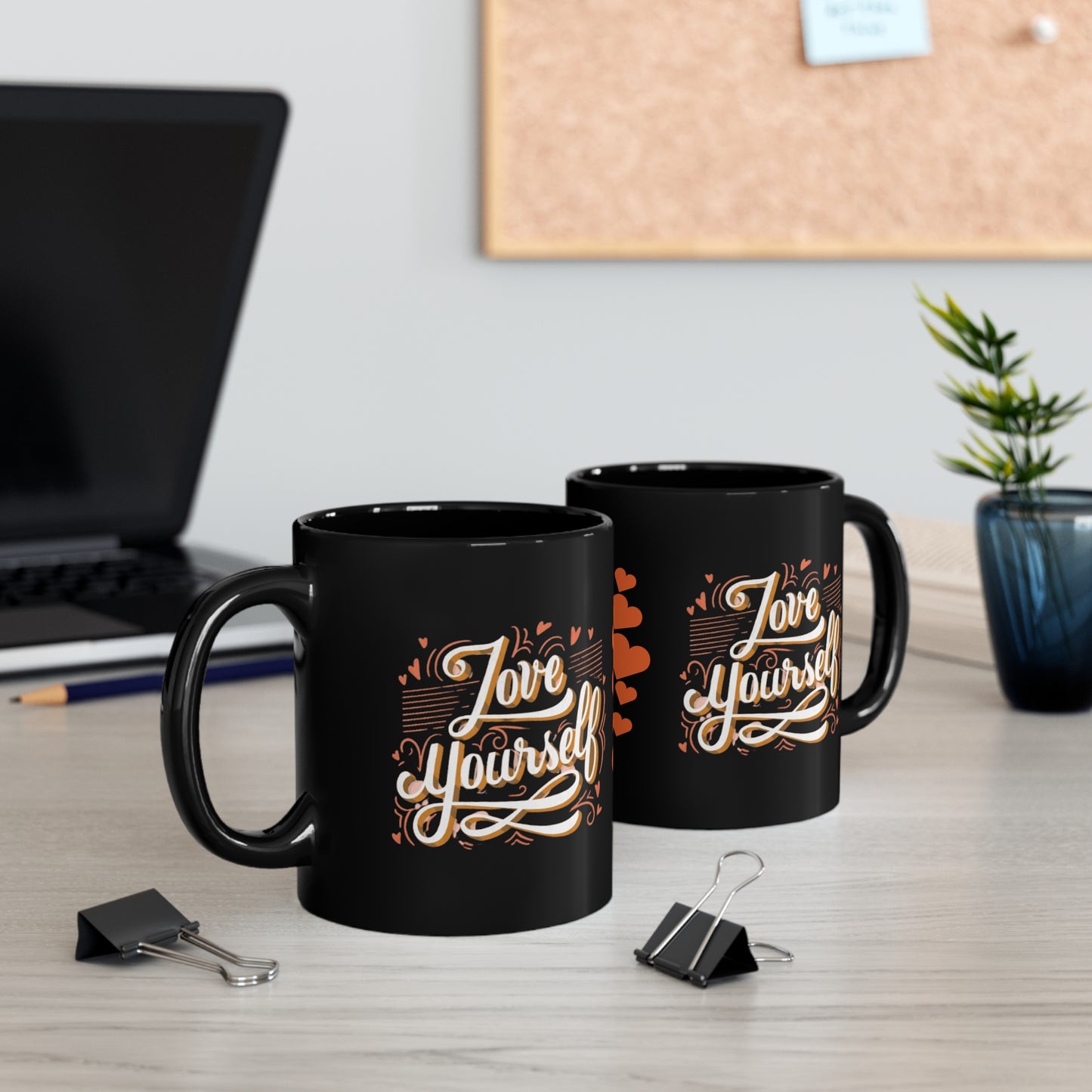 Love Yourself 1, Black Mug 11 oz