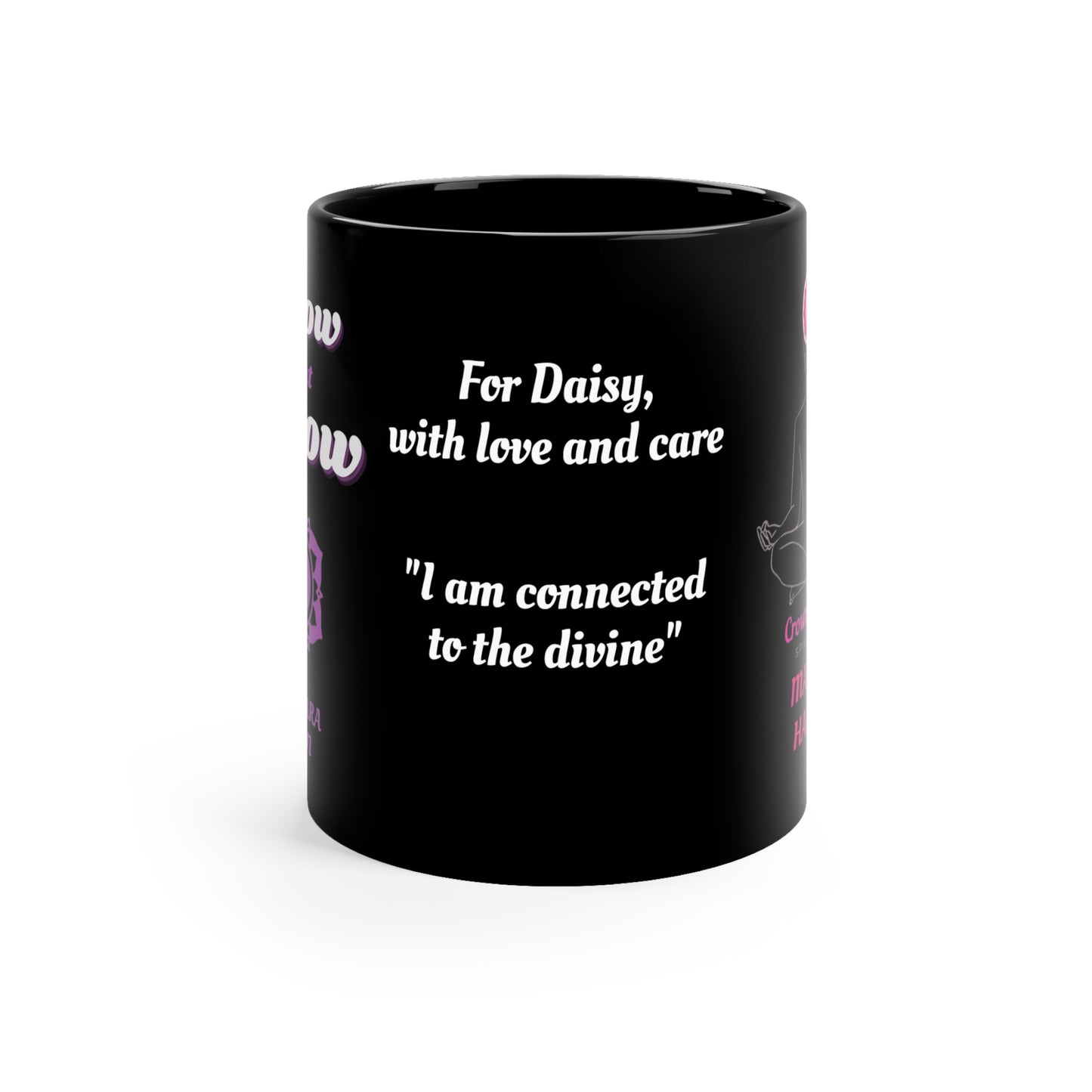 Crown Chakra (personalized) 11oz Black Mug