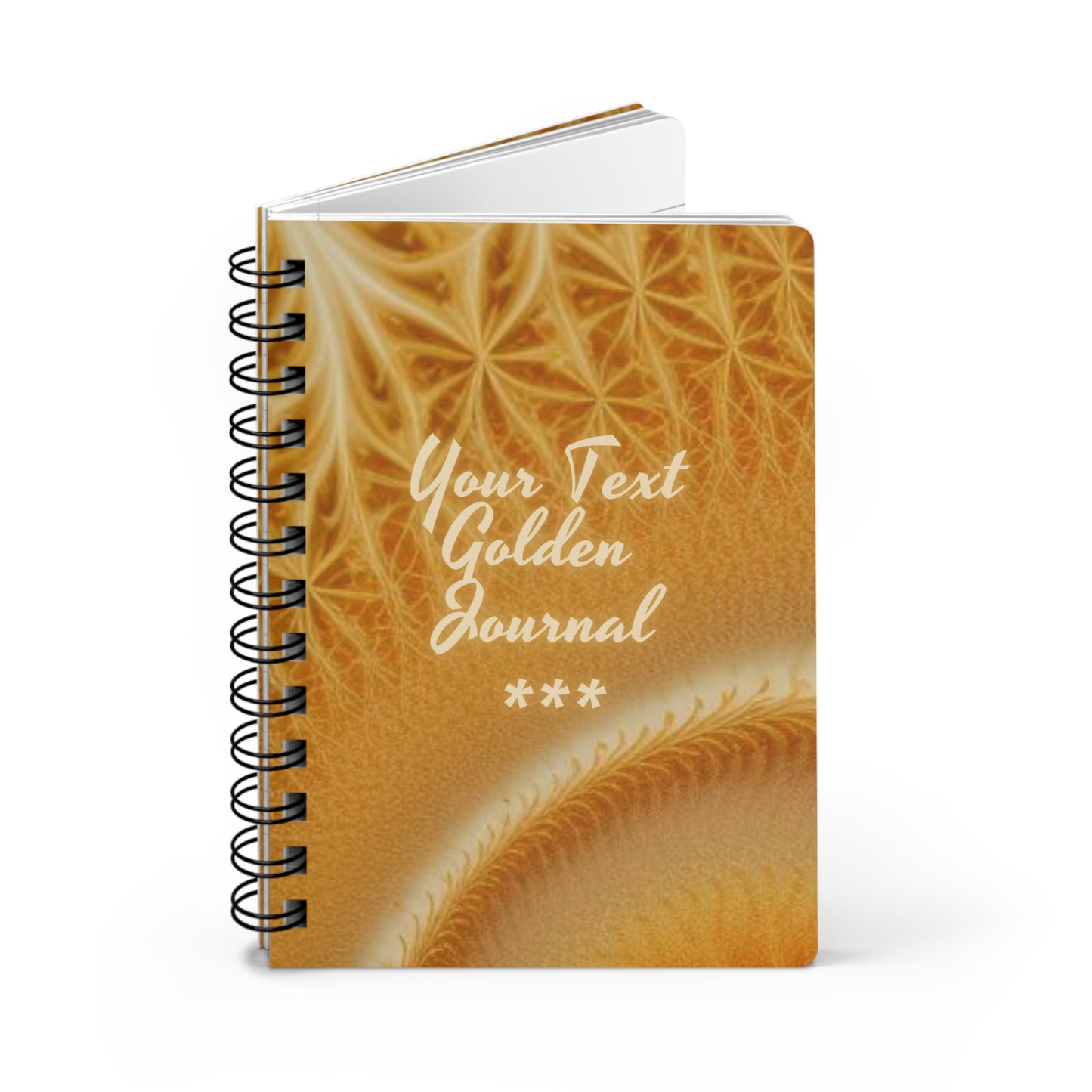 Golden (personalized) Spiral Bound Journal