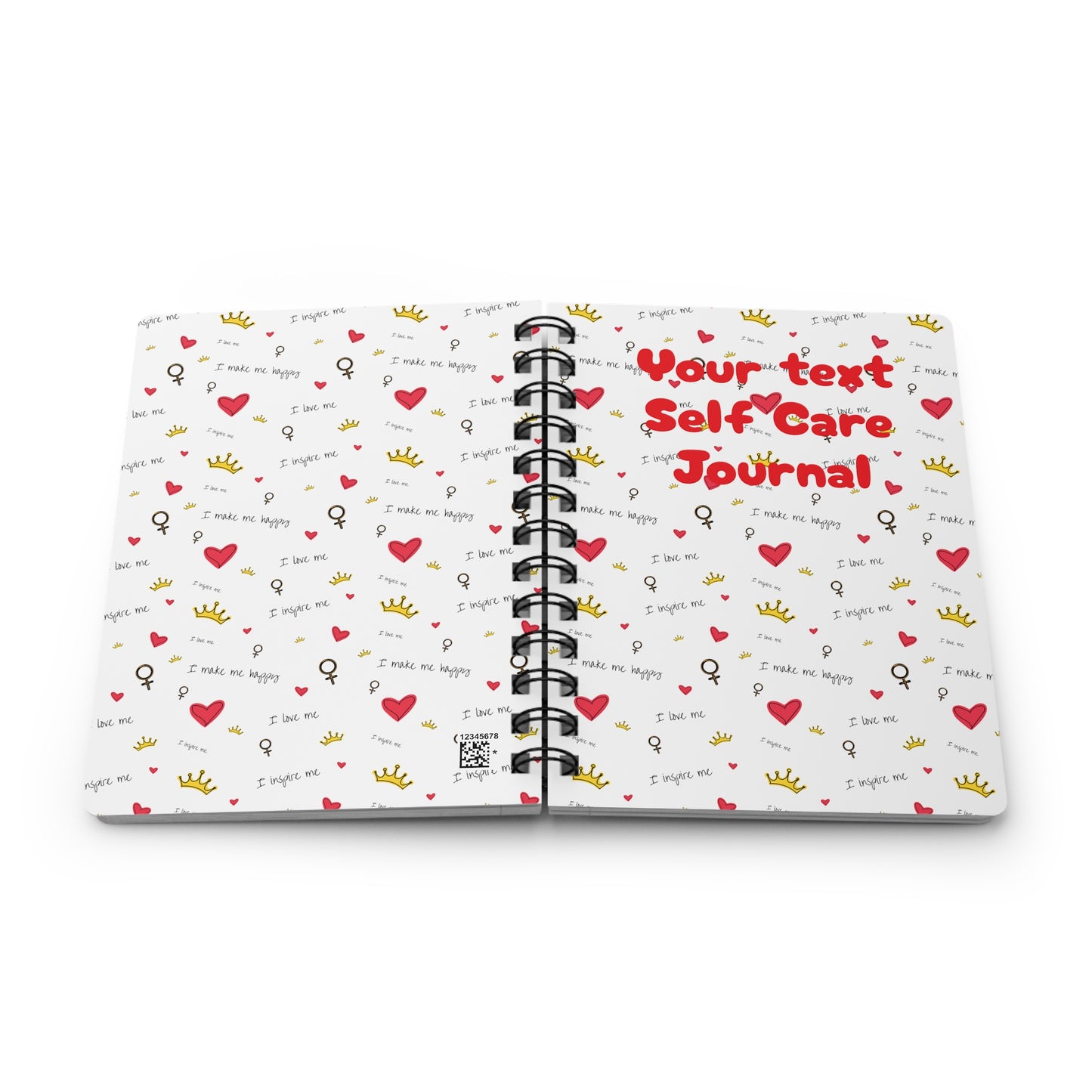 Self Care (personalized) Spiral Bound Journal