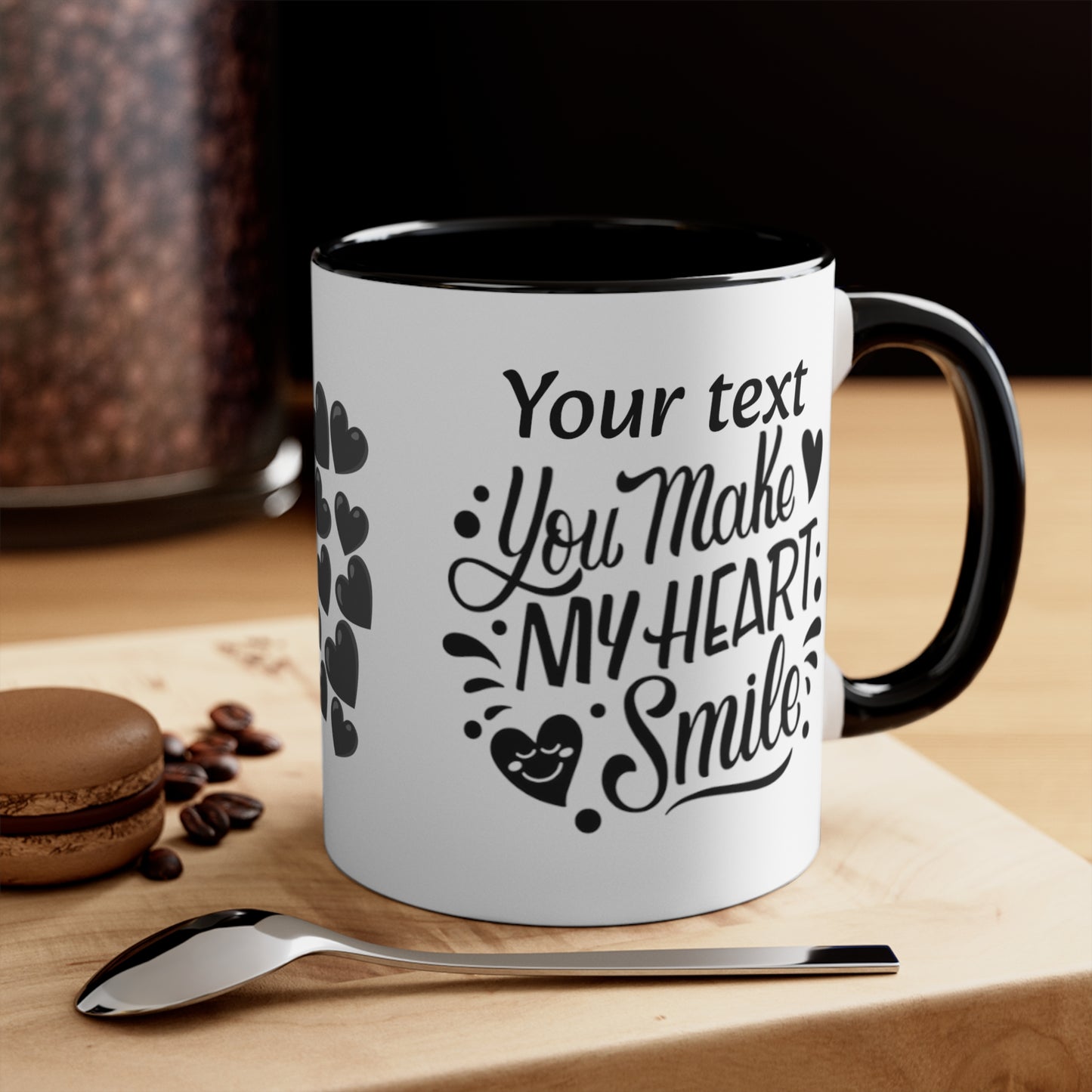 You Make My Heart Smile (personalized), 11oz Mug