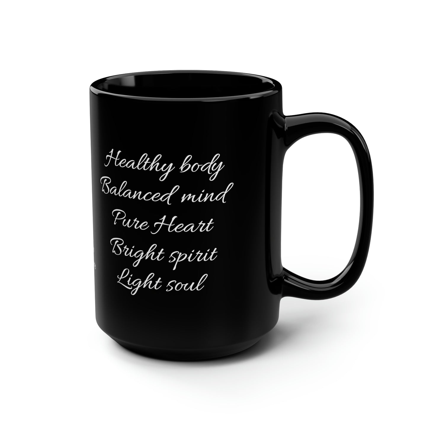 Healthy Body (personalized) Black Mug, 15oz