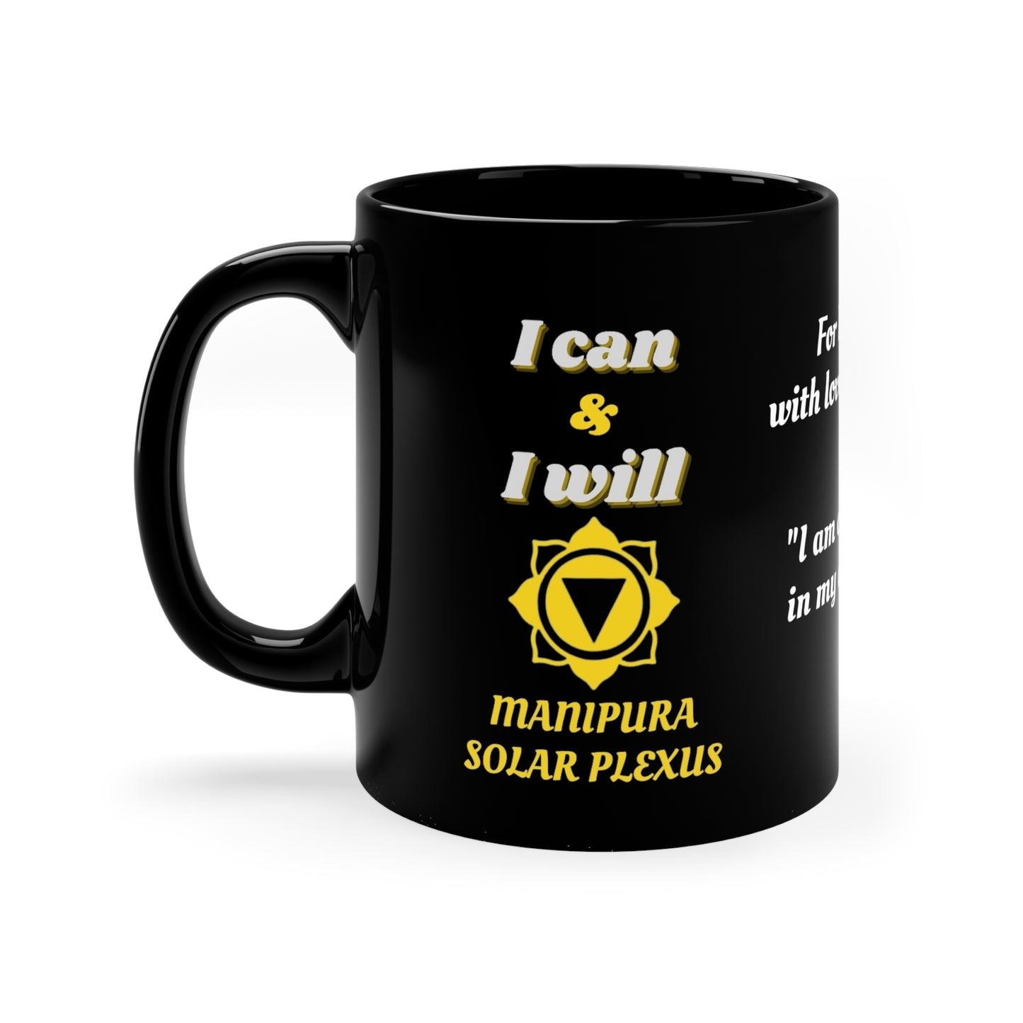 Solar Plexus Chakra (personalized) 11oz Black Mug