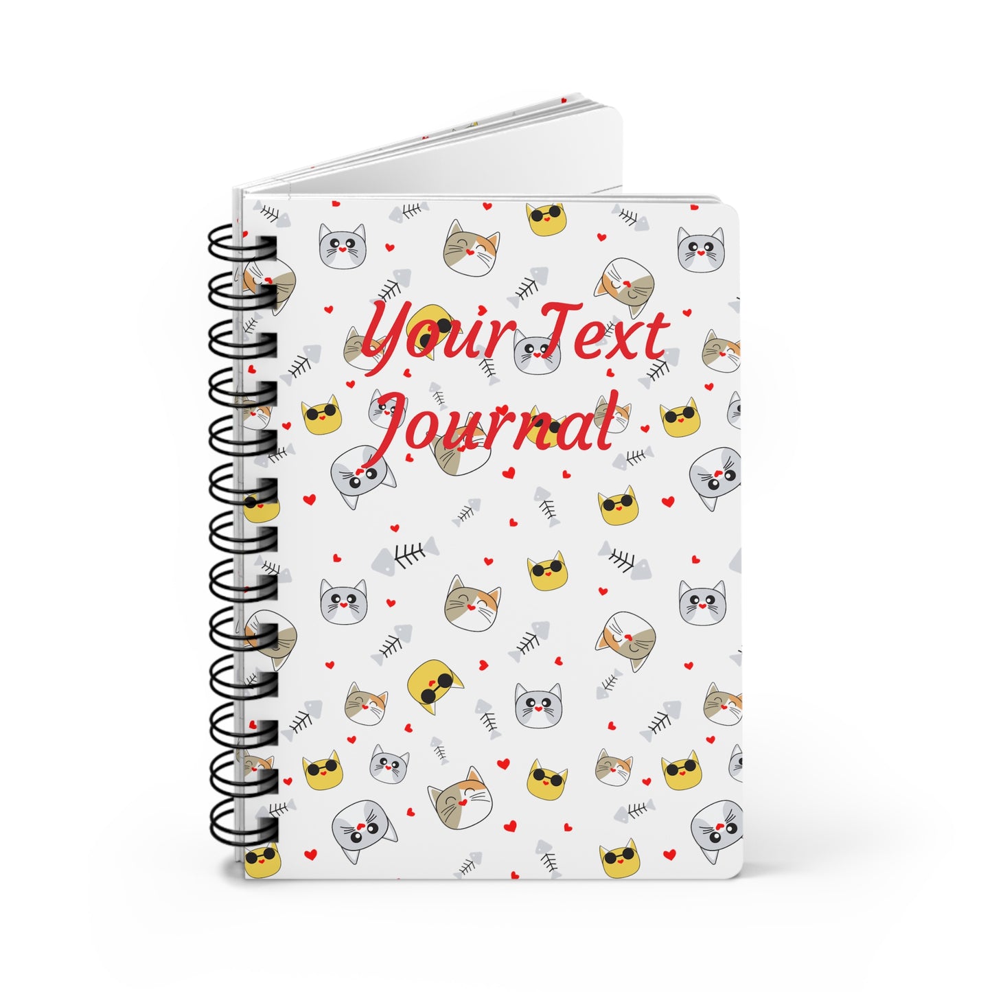 Catitude (personalized) Spiral Bound Journal