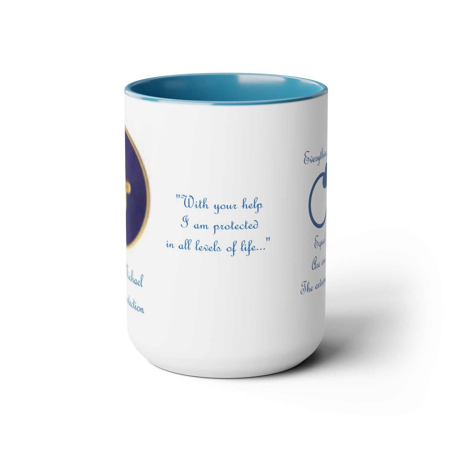 Archangel Michael Everything Has Its Opposite Two-Tone Coffee Mugs, 15oz