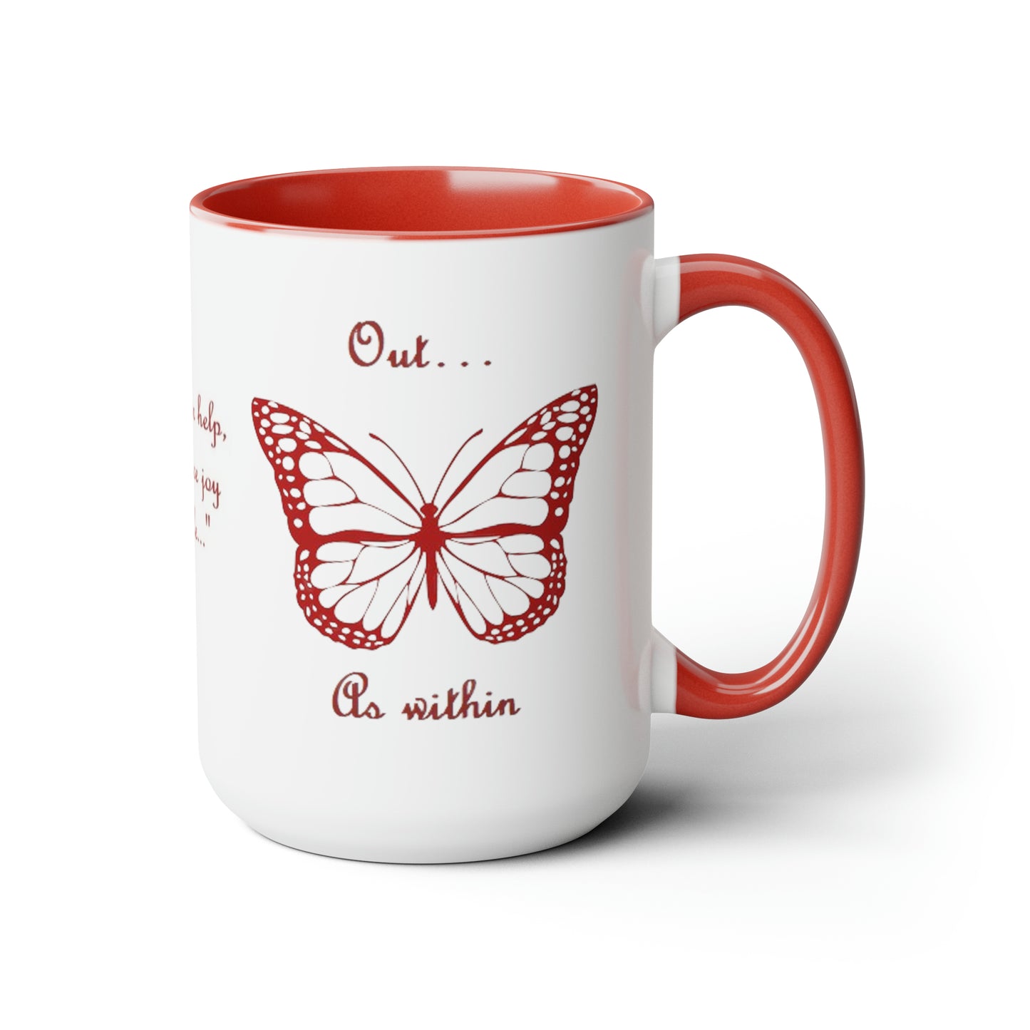 Archangel Uriel Out As Within Two-Tone Coffee Mugs, 15oz