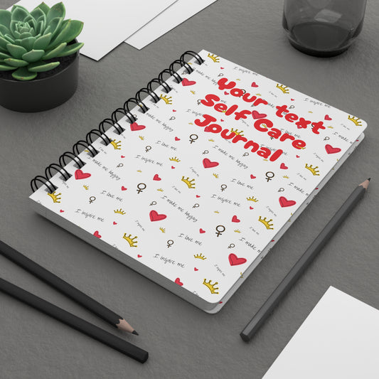 Self Care (personalized) Spiral Bound Journal