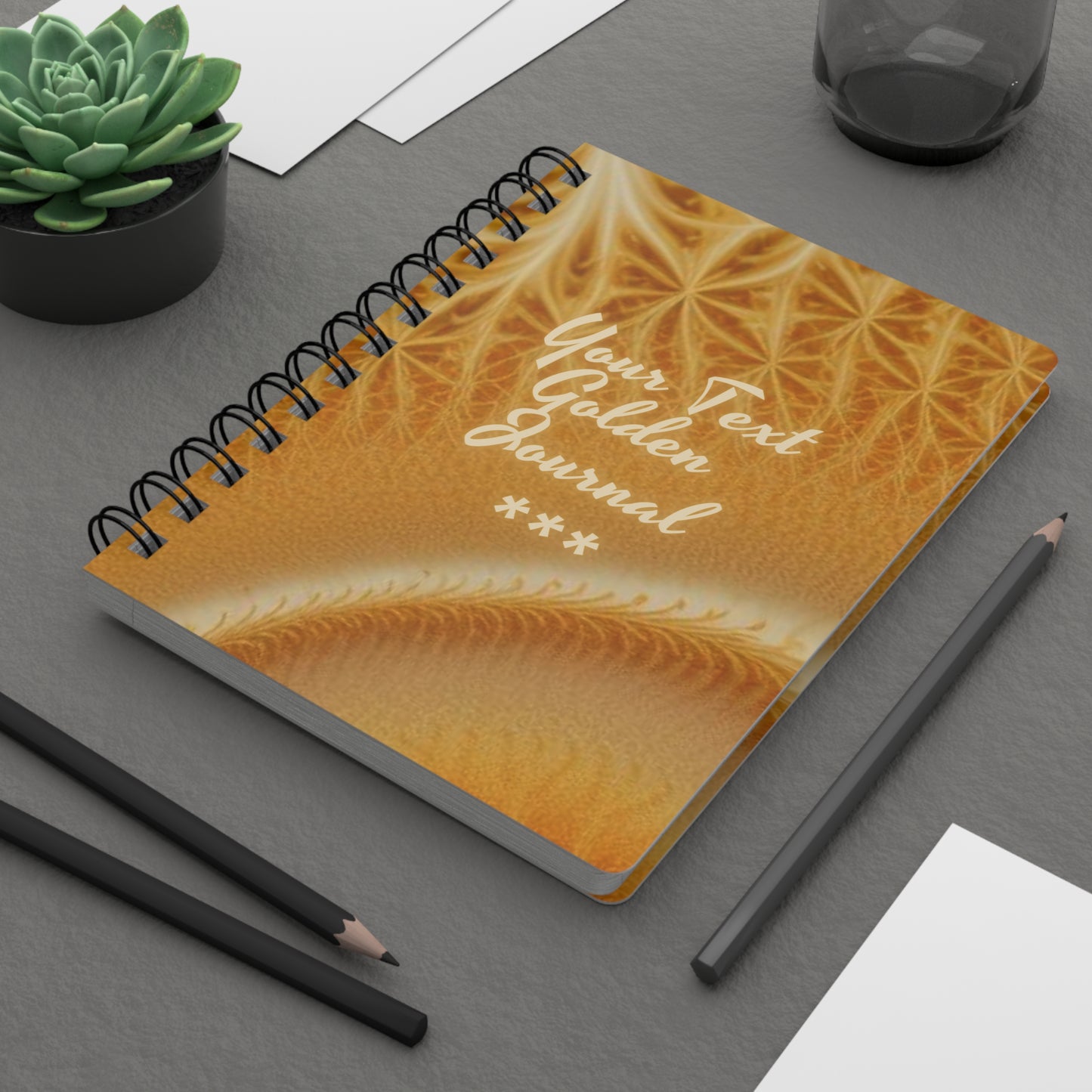 Golden (personalized) Spiral Bound Journal