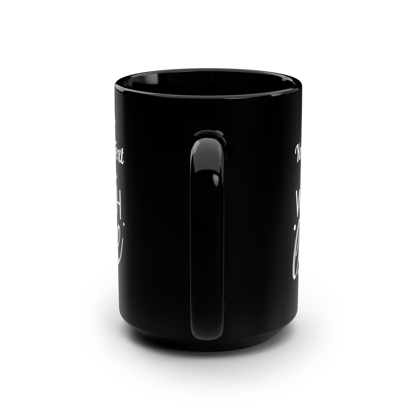 With Love 1 (personalized) Black Mug, 15oz