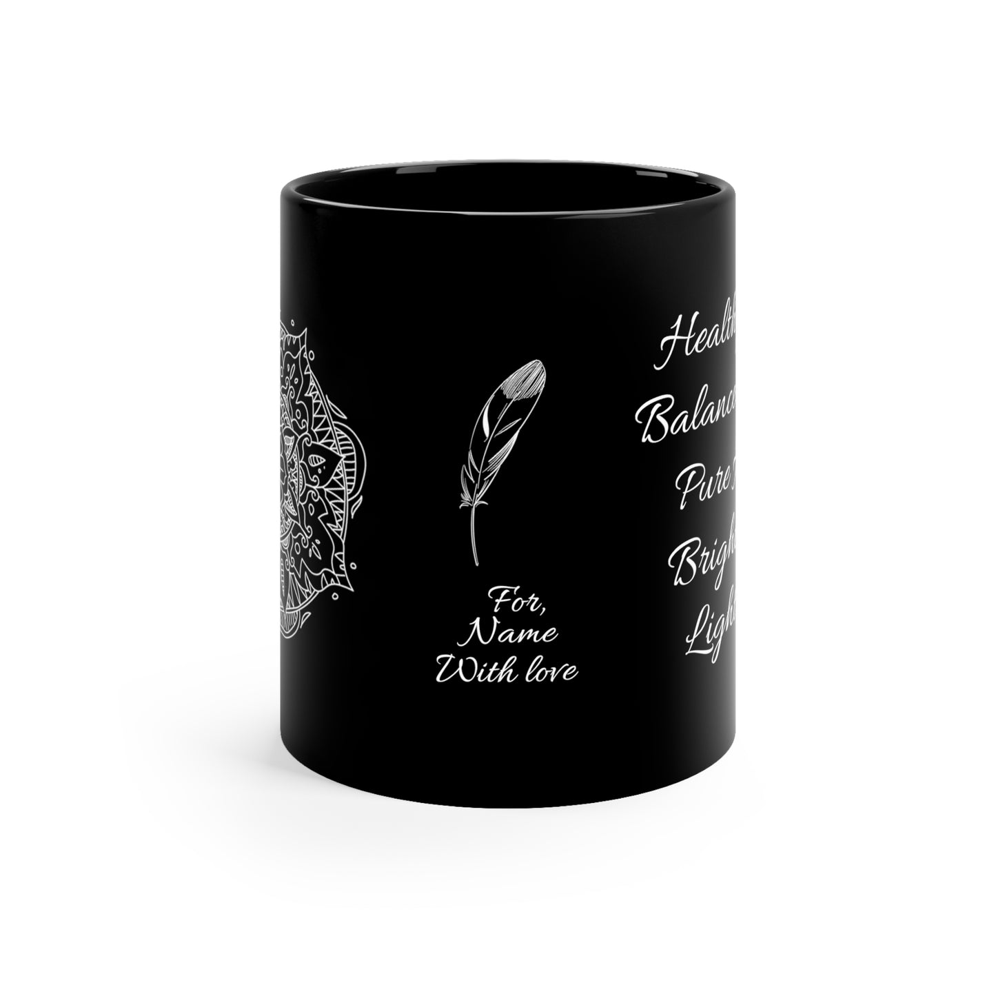 Healthy Body (personalized) 11oz Black Mug