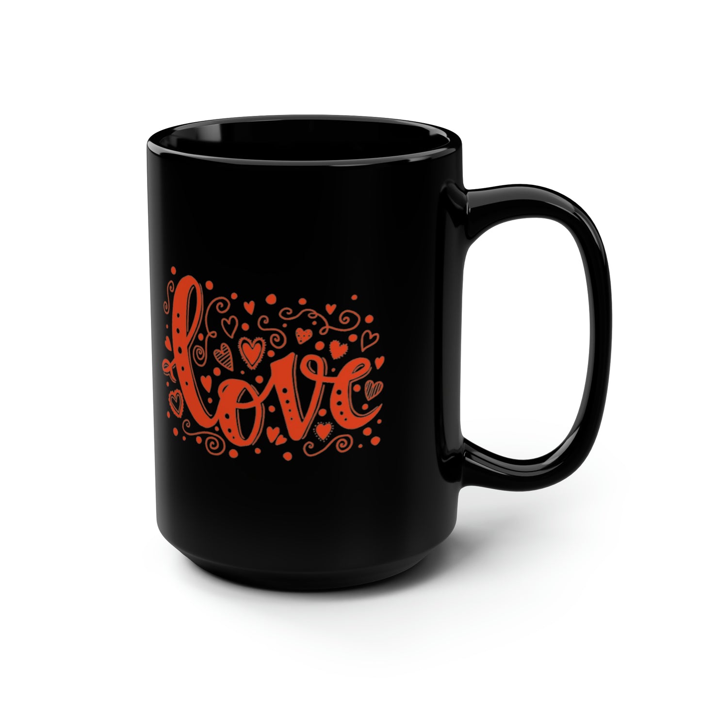 Love 2 Black Mug, 15oz