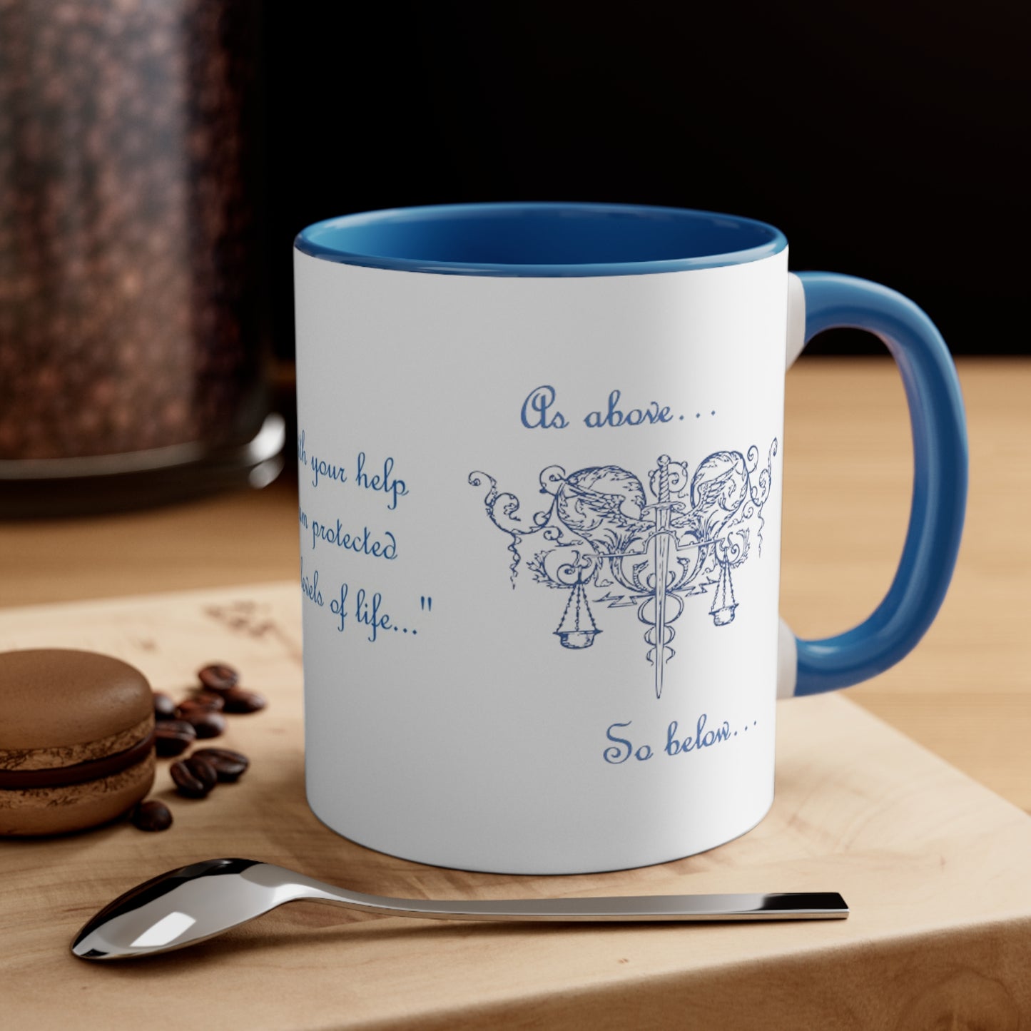 Archangel Michael As Above So Below Accent Coffee Mug, 11oz